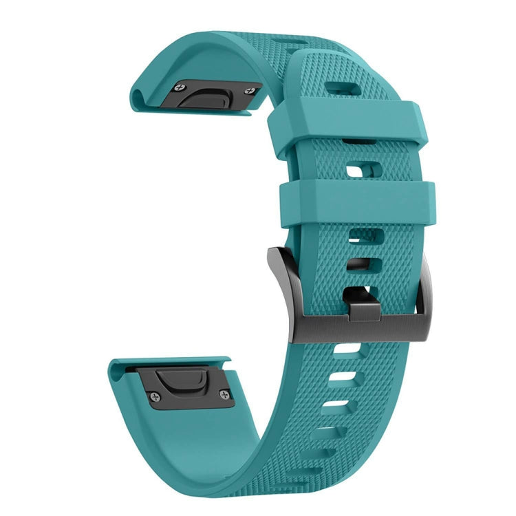 Quick Removable Silicone Watch Band for Fenix 5 22mm(Blue Green) - Watch Bands by buy2fix | Online Shopping UK | buy2fix