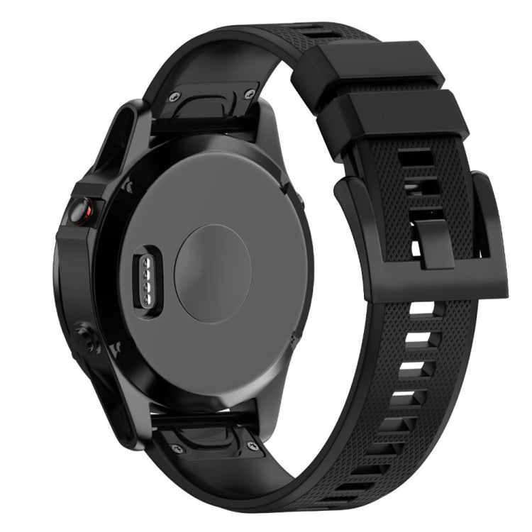Quick Removable Silicone Watch Band for Fenix 5 22mm(Black) - Watch Bands by buy2fix | Online Shopping UK | buy2fix