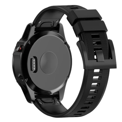 Quick Removable Silicone Watch Band for Fenix 5 22mm(Black) - Watch Bands by buy2fix | Online Shopping UK | buy2fix