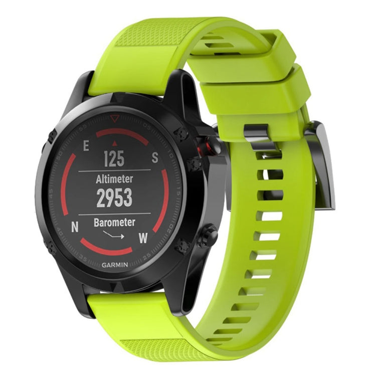 Quick Removable Silicone Watch Band for Fenix 5 22mm(Green) - Watch Bands by buy2fix | Online Shopping UK | buy2fix