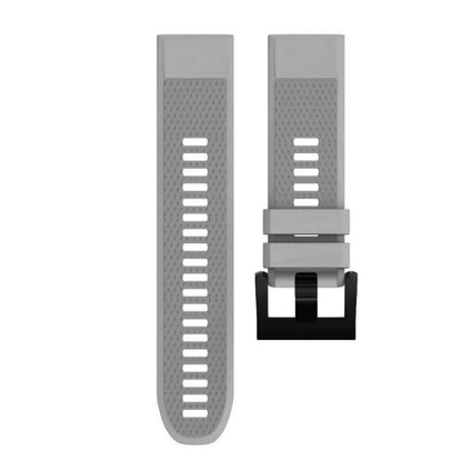 Quick Removable Silicone Watch Band for Fenix 5 22mm(Grey) - Watch Bands by buy2fix | Online Shopping UK | buy2fix