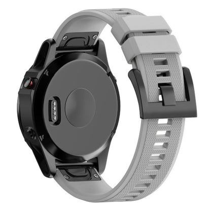 Quick Removable Silicone Watch Band for Fenix 5 22mm(Grey) - Watch Bands by buy2fix | Online Shopping UK | buy2fix
