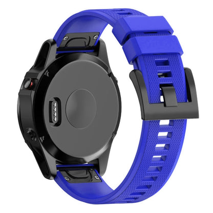 Quick Removable Silicone Watch Band for Fenix 5 22mm(Blue) - Watch Bands by buy2fix | Online Shopping UK | buy2fix