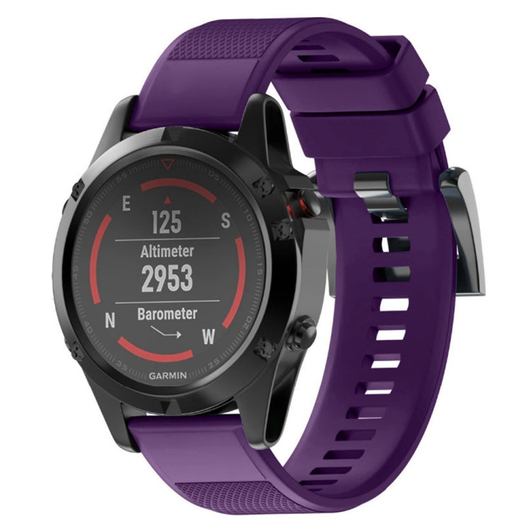 Quick Removable Silicone Watch Band for Fenix 5 22mm(Purple) - Watch Bands by buy2fix | Online Shopping UK | buy2fix