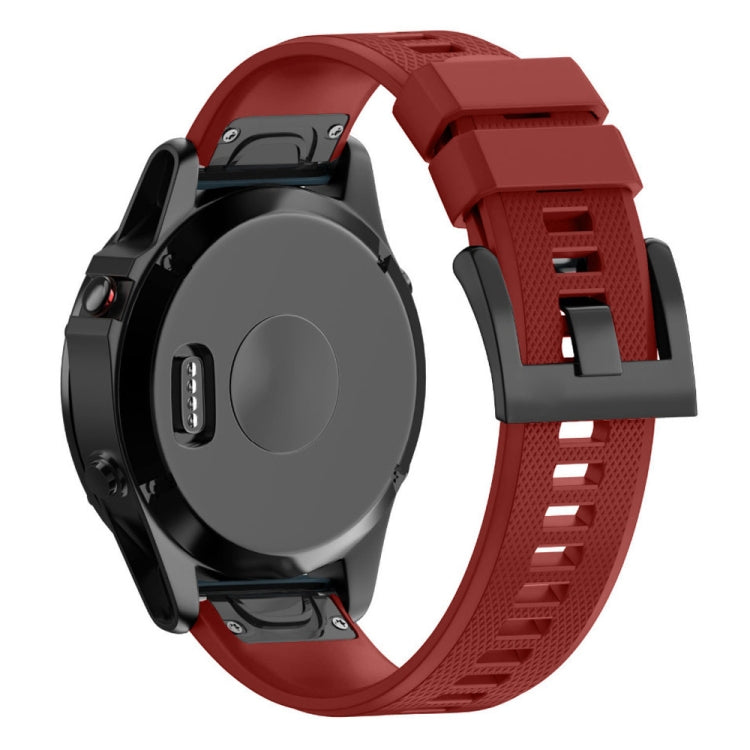 Quick Removable Silicone Watch Band for Fenix 5 22mm(Red) - Watch Bands by buy2fix | Online Shopping UK | buy2fix