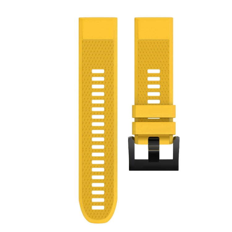 Quick Removable Silicone Watch Band for Fenix 5 22mm(Yellow) - Watch Bands by buy2fix | Online Shopping UK | buy2fix