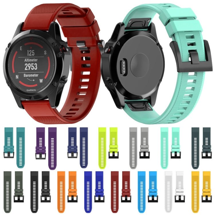 Quick Removable Silicone Watch Band for Fenix 5 22mm(Mint Green) - Watch Bands by buy2fix | Online Shopping UK | buy2fix