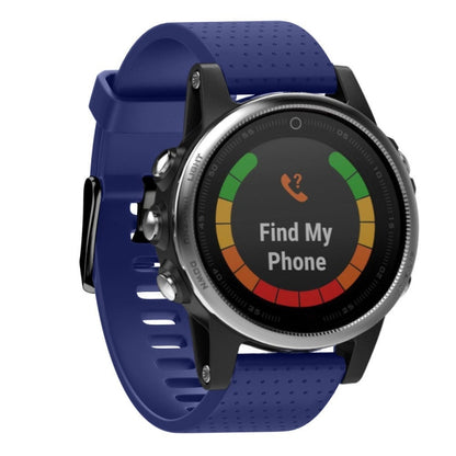 Quick Removable Silicone Watch Band for Fenix 5S 20mm(Dark Blue) - Watch Bands by buy2fix | Online Shopping UK | buy2fix