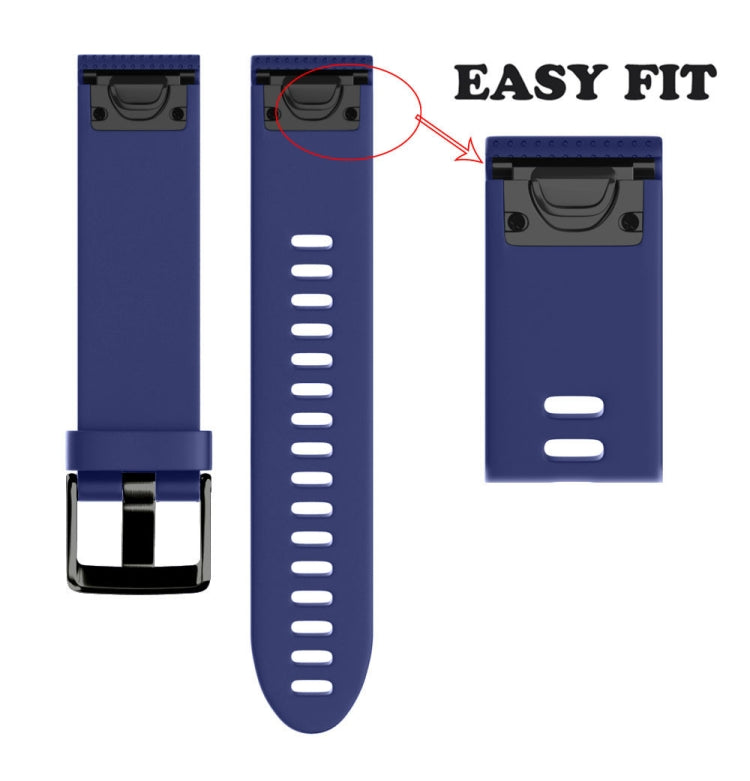 Quick Removable Silicone Watch Band for Fenix 5S 20mm(Dark Blue) - Watch Bands by buy2fix | Online Shopping UK | buy2fix