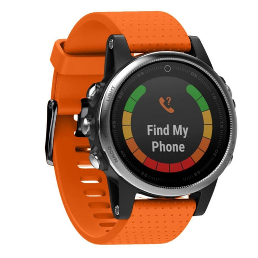 Fenix 5S Quick Removable Silicone Watch Band 20mm(Orange) - Watch Bands by buy2fix | Online Shopping UK | buy2fix