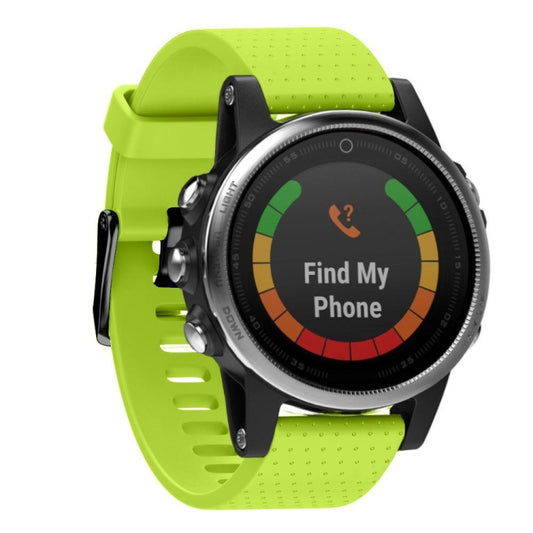 Quick Removable Silicone Watch Band for Fenix 5S 20mm(Green) - Watch Bands by buy2fix | Online Shopping UK | buy2fix