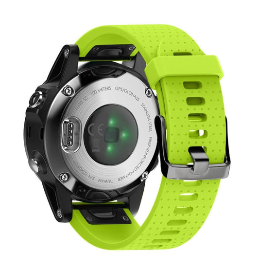 Quick Removable Silicone Watch Band for Fenix 5S 20mm(Green) - Watch Bands by buy2fix | Online Shopping UK | buy2fix
