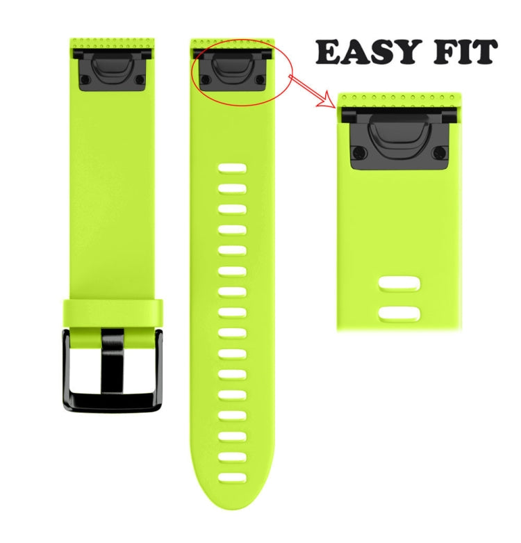 Quick Removable Silicone Watch Band for Fenix 5S 20mm(Green) - Watch Bands by buy2fix | Online Shopping UK | buy2fix