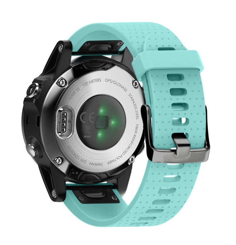 Quick Removable Silicone Watch Band for Fenix 5S 20mm(Mint Green) - Watch Bands by buy2fix | Online Shopping UK | buy2fix