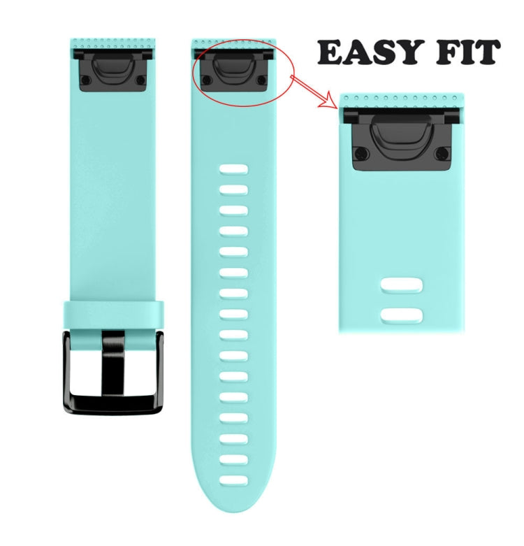 Quick Removable Silicone Watch Band for Fenix 5S 20mm(Mint Green) - Watch Bands by buy2fix | Online Shopping UK | buy2fix