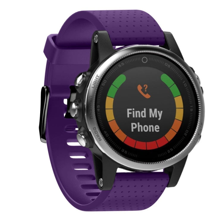 Quick Removable Silicone Watch Band for Fenix 5S 20mm(Purple) - Watch Bands by buy2fix | Online Shopping UK | buy2fix