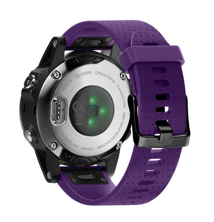 Quick Removable Silicone Watch Band for Fenix 5S 20mm(Purple) - Watch Bands by buy2fix | Online Shopping UK | buy2fix