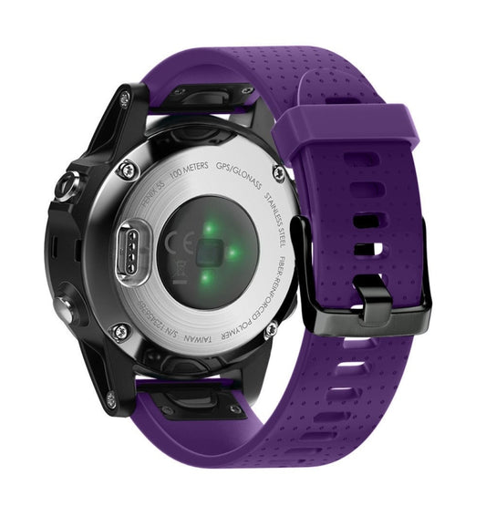 Quick Removable Silicone Watch Band for Fenix 5S 20mm(Purple) - Watch Bands by buy2fix | Online Shopping UK | buy2fix