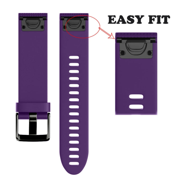 Quick Removable Silicone Watch Band for Fenix 5S 20mm(Purple) - Watch Bands by buy2fix | Online Shopping UK | buy2fix