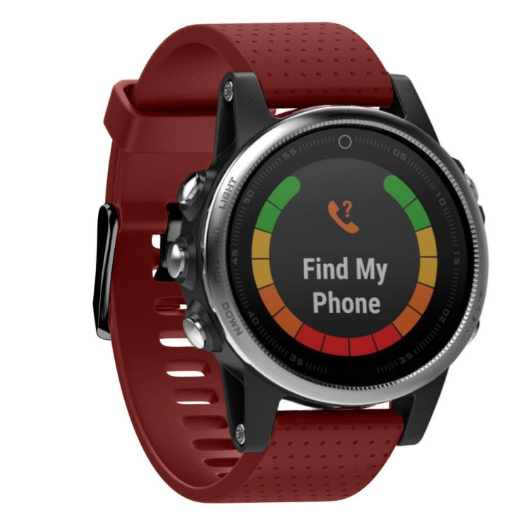 Quick Removable Silicone Watch Band for Fenix 5S 20mm(Red) - Watch Bands by buy2fix | Online Shopping UK | buy2fix