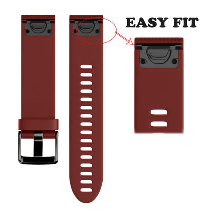 Quick Removable Silicone Watch Band for Fenix 5S 20mm(Red) - Watch Bands by buy2fix | Online Shopping UK | buy2fix