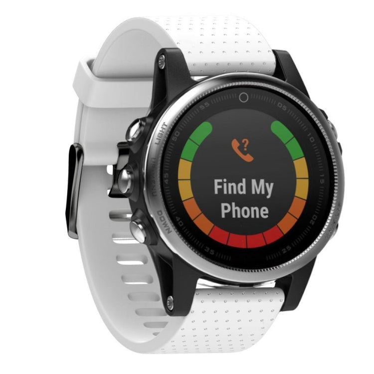 Quick Removable Silicone Watch Band for Fenix 5S 20mm(White) - Watch Bands by buy2fix | Online Shopping UK | buy2fix