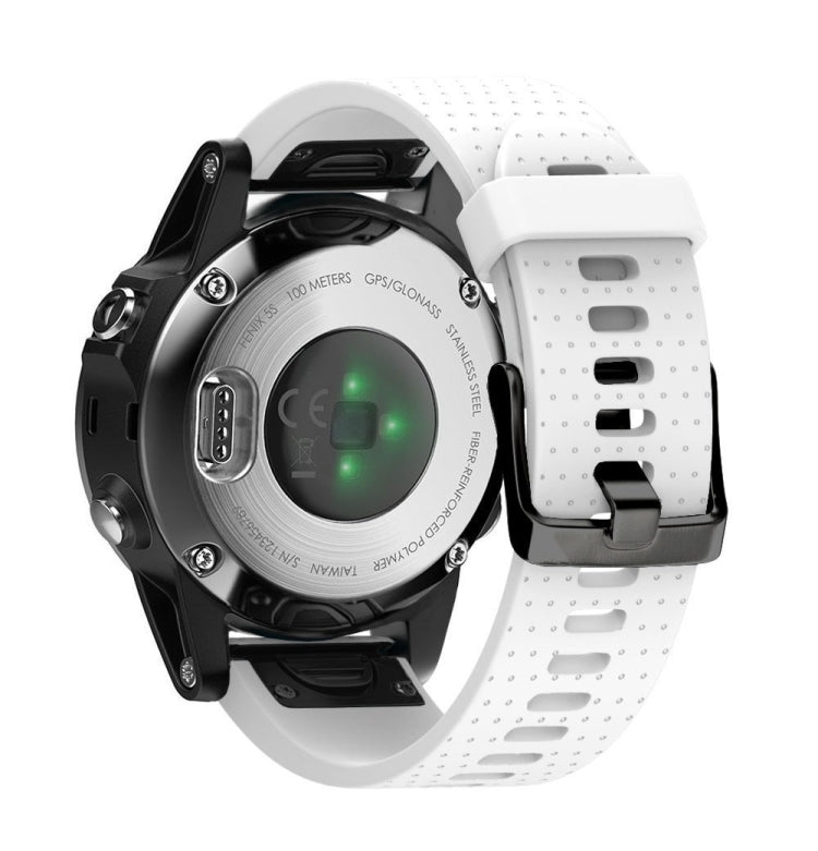 Quick Removable Silicone Watch Band for Fenix 5S 20mm(White) - Watch Bands by buy2fix | Online Shopping UK | buy2fix