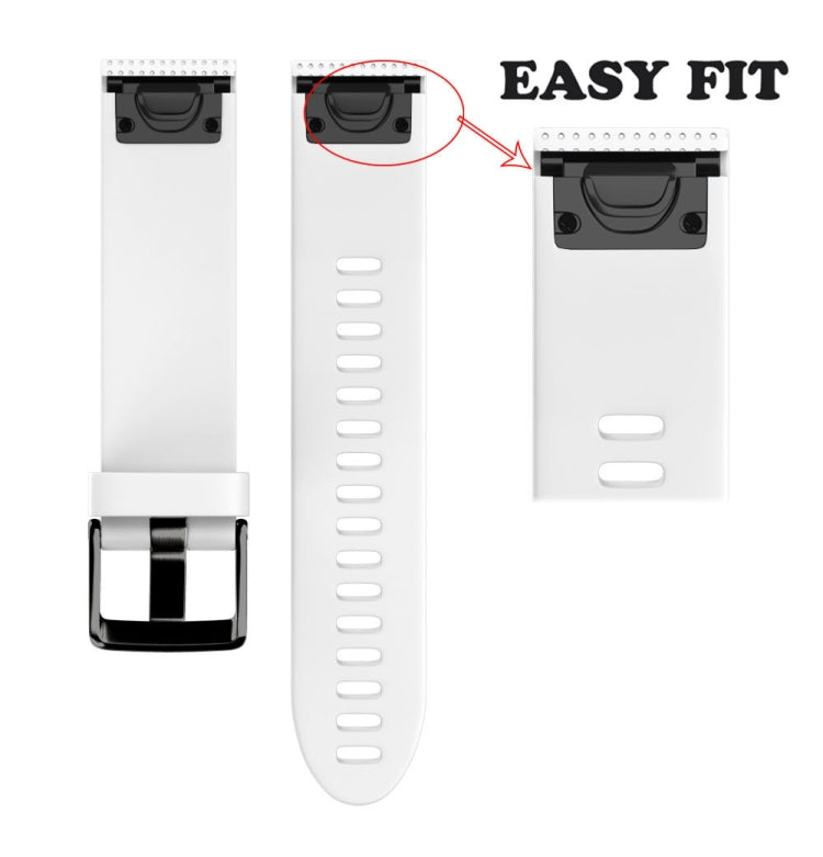 Quick Removable Silicone Watch Band for Fenix 5S 20mm(White) - Watch Bands by buy2fix | Online Shopping UK | buy2fix