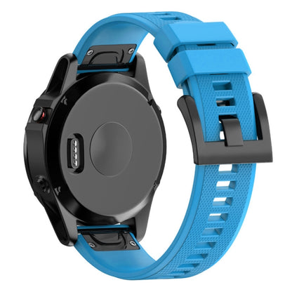 Quick Removable Silicone Watch Band for Fenix 5X 26mm(Sky Blue) - Watch Bands by buy2fix | Online Shopping UK | buy2fix