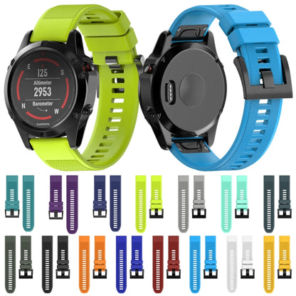 Quick Removable Silicone Watch Band for Fenix 5X 26mm(Yellow) - Watch Bands by buy2fix | Online Shopping UK | buy2fix