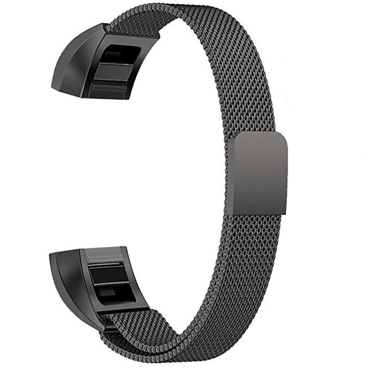 Stainless Steel Magnet Watch Band for FITBIT Alta,Size:Small,130-170mm(Black) - Watch Bands by buy2fix | Online Shopping UK | buy2fix