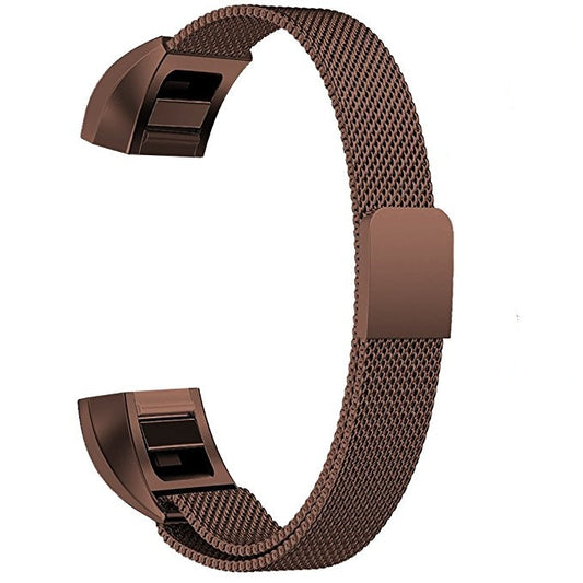 Stainless Steel Magnet Watch Band for FITBIT Alta,Size:Small,130-170mm(Coffee) - Watch Bands by buy2fix | Online Shopping UK | buy2fix