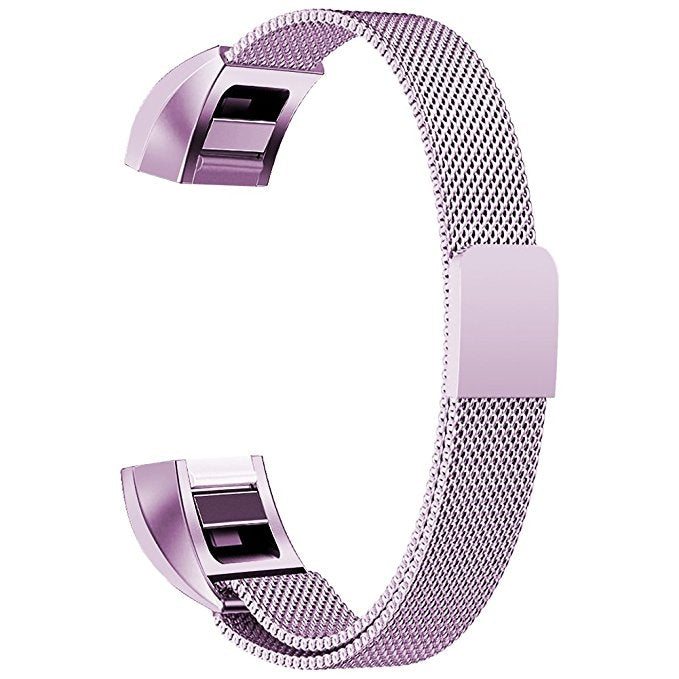 Stainless Steel Magnet Watch Band for FITBIT Alta,Size:Small,130-170mm(Light Purple) - Watch Bands by buy2fix | Online Shopping UK | buy2fix