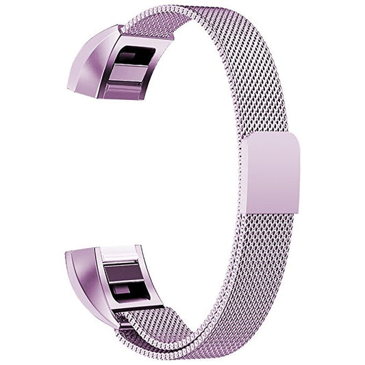 Stainless Steel Magnet Watch Band for FITBIT Alta,Size:Small,130-170mm(Light Purple) - Watch Bands by buy2fix | Online Shopping UK | buy2fix
