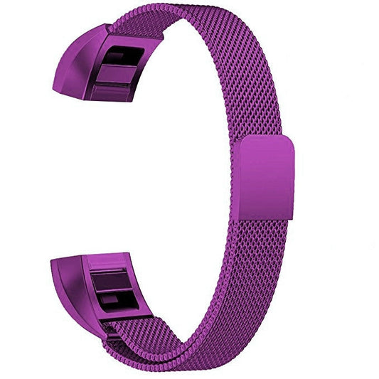 Stainless Steel Magnet Watch Band for FITBIT Alta,Size:Small,130-170mm(Purple) - Watch Bands by buy2fix | Online Shopping UK | buy2fix