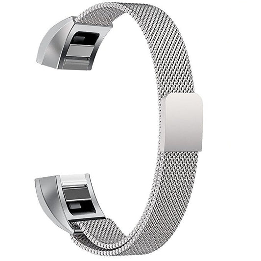 Stainless Steel Magnet Watch Band for FITBIT Alta,Size: Large, 170-236mm(Silver) - Watch Bands by buy2fix | Online Shopping UK | buy2fix