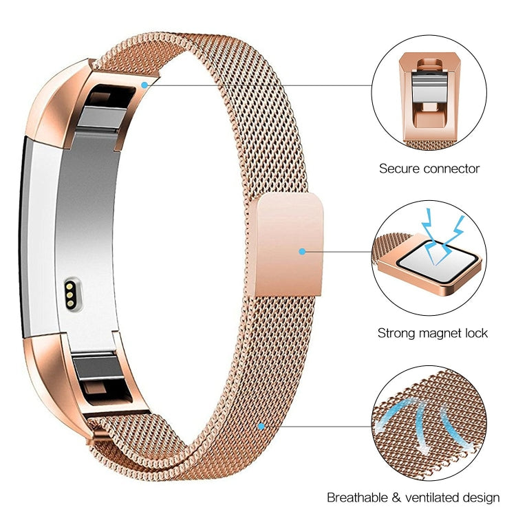 Stainless Steel Magnet Watch Band for FITBIT Alta,Size: Large, 170-236mm(Silver) - Watch Bands by buy2fix | Online Shopping UK | buy2fix