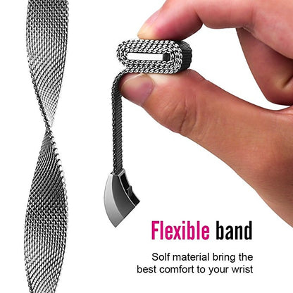 Stainless Steel Magnet Watch Band for FITBIT Alta,Size: Large, 170-236mm(Silver) - Watch Bands by buy2fix | Online Shopping UK | buy2fix