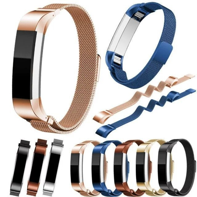 Stainless Steel Magnet Watch Band for FITBIT Alta,Size: Large, 170-236mm(Silver) - Watch Bands by buy2fix | Online Shopping UK | buy2fix