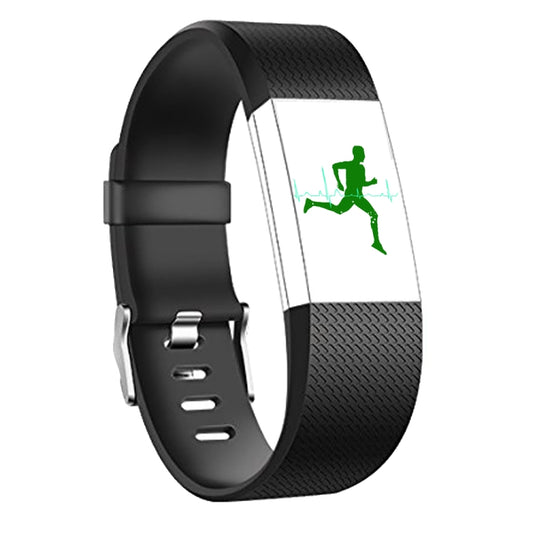 Square Pattern Adjustable Sport Watch Band for FITBIT Charge 2, Size: L, 12.5x8.5cm(Black) - Watch Bands by buy2fix | Online Shopping UK | buy2fix