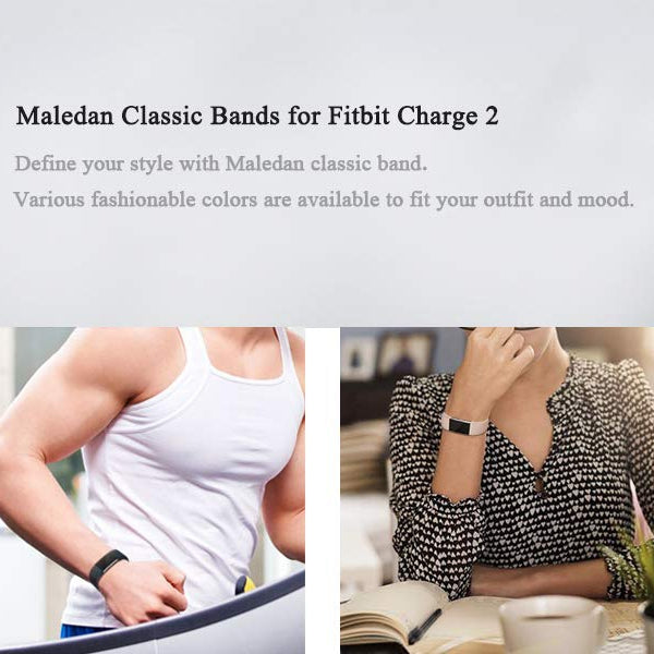 Square Pattern Adjustable Sport Watch Band for FITBIT Charge 2, Size: L, 12.5x8.5cm(Black) - Watch Bands by buy2fix | Online Shopping UK | buy2fix