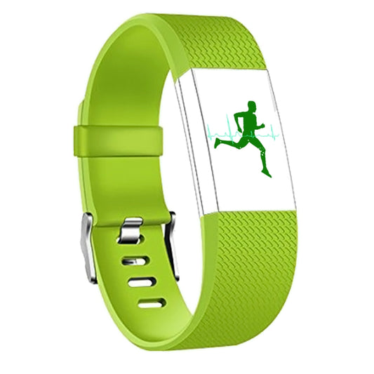 Square Pattern Adjustable Sport Watch Band for FITBIT Charge 2, Size: L, 12.5x8.5cm(Green) - Watch Bands by buy2fix | Online Shopping UK | buy2fix
