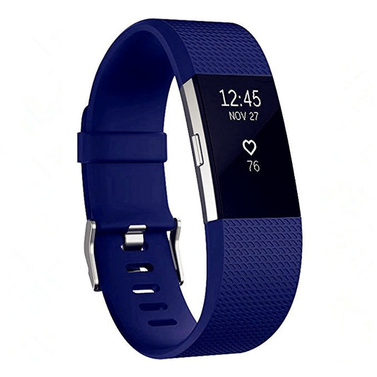Square Pattern Adjustable Sport Watch Band for FITBIT Charge 2, Size: L, 12.5x8.5cm(Blue) - Watch Bands by buy2fix | Online Shopping UK | buy2fix
