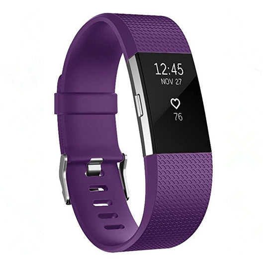 Square Pattern Adjustable Sport Watch Band for FITBIT Charge 2, Size: L, 12.5x8.5cm(Purple) - Watch Bands by buy2fix | Online Shopping UK | buy2fix