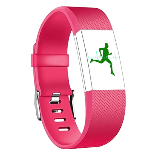Square Pattern Adjustable Sport Watch Band for FITBIT Charge 2, Size: L, 12.5x8.5cm(Red) - Watch Bands by buy2fix | Online Shopping UK | buy2fix
