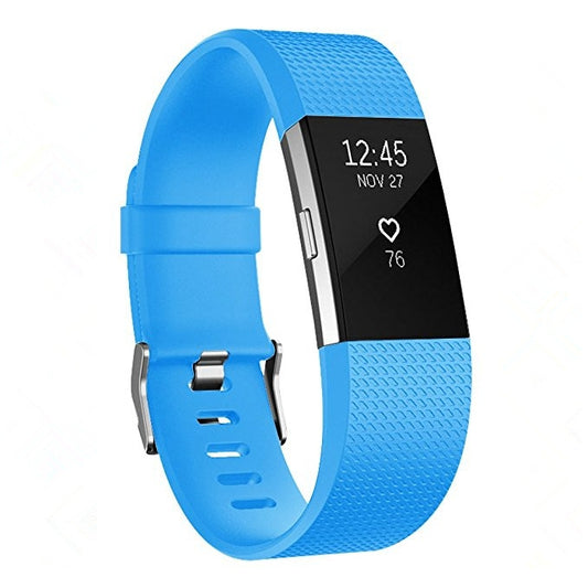 Square Pattern Adjustable Sport Watch Band for FITBIT Charge 2, Size: L, 12.5x8.5cm(Sky Blue) - Watch Bands by buy2fix | Online Shopping UK | buy2fix