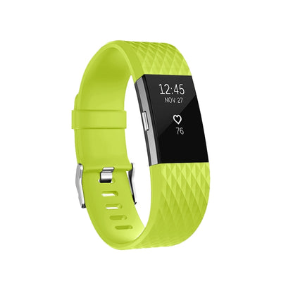 Diamond Pattern Adjustable Sport Watch Band for FITBIT Charge 2, Size: S, 10.5x8.5cm(Green) - Watch Bands by buy2fix | Online Shopping UK | buy2fix
