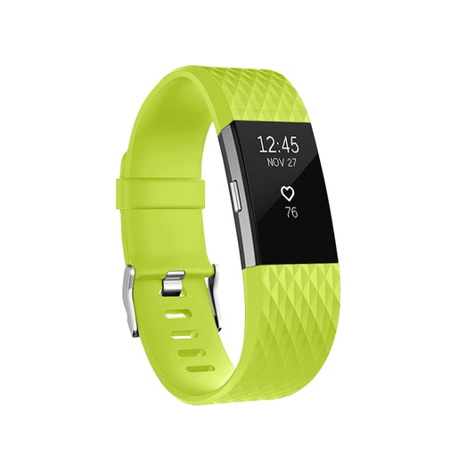 Diamond Pattern Adjustable Sport Watch Band for FITBIT Charge 2, Size: S, 10.5x8.5cm(Green) - Watch Bands by buy2fix | Online Shopping UK | buy2fix