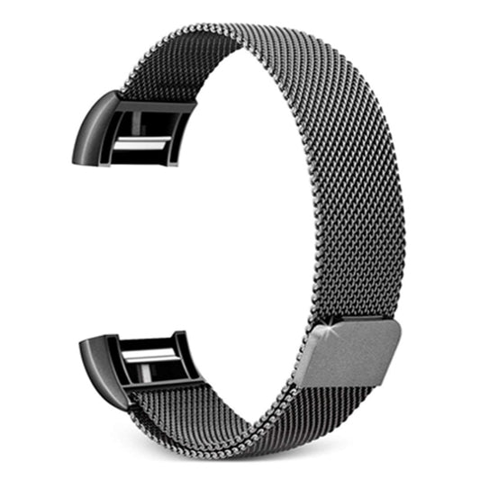 Smart Watch Stainless Steel Watch Band for FITBIT Charge 2, Size: L(Black) - Watch Bands by buy2fix | Online Shopping UK | buy2fix