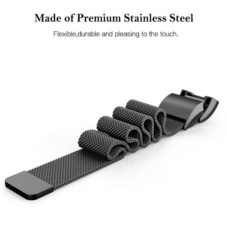Smart Watch Stainless Steel Watch Band for FITBIT Charge 2, Size: L(Black) - Watch Bands by buy2fix | Online Shopping UK | buy2fix